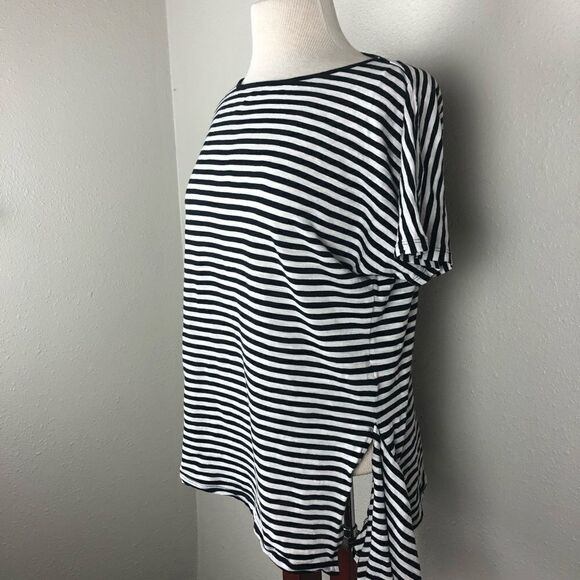 Michael Kors Black and White Striped Top Size S - Picture 3 of 8